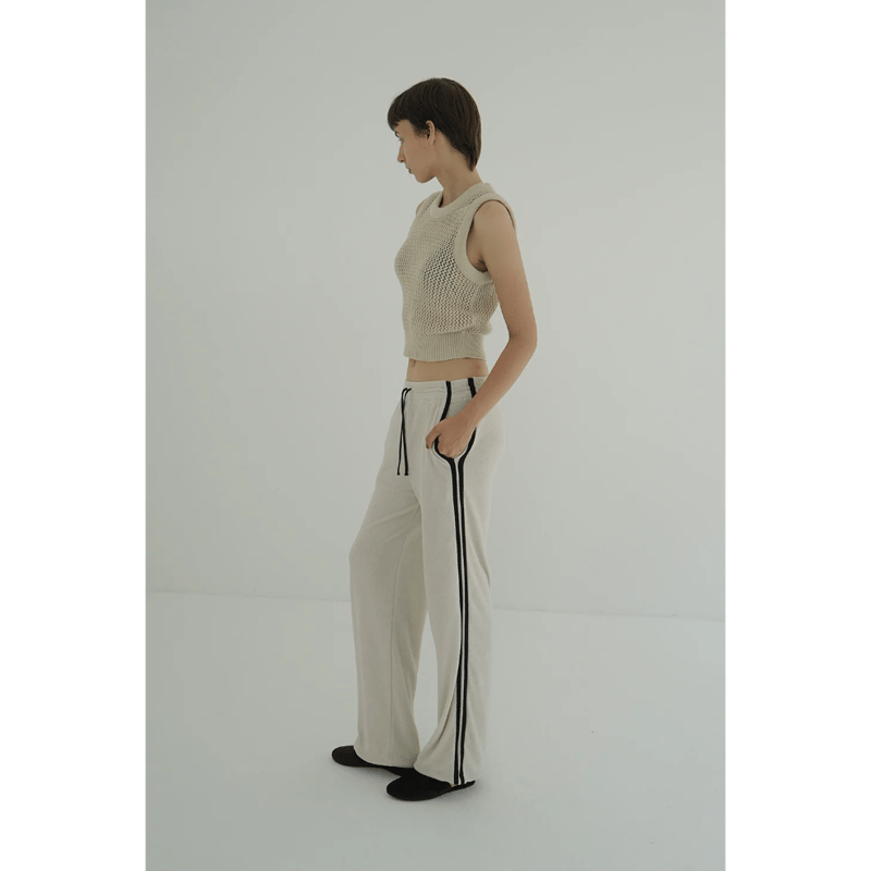 クラネ　3D RIB MESH KNIT TOPS CLANE - メッシュトップス - 3D RIB MESH KNIT TOPS - BLACK | ADDICT