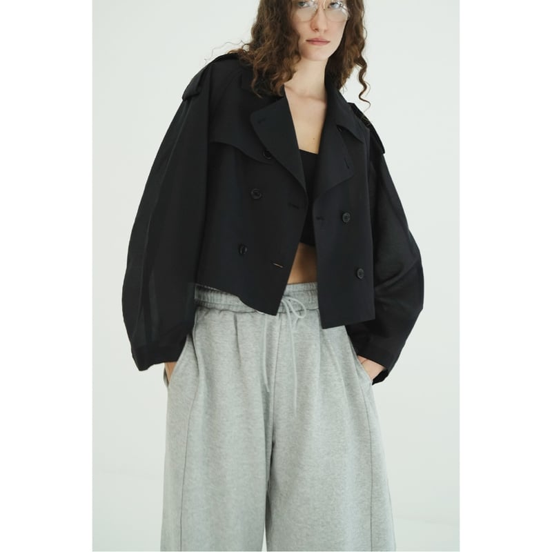 CLANE クラネ “SHEER SHORT TRENCH JACKET” シアーショートトレ