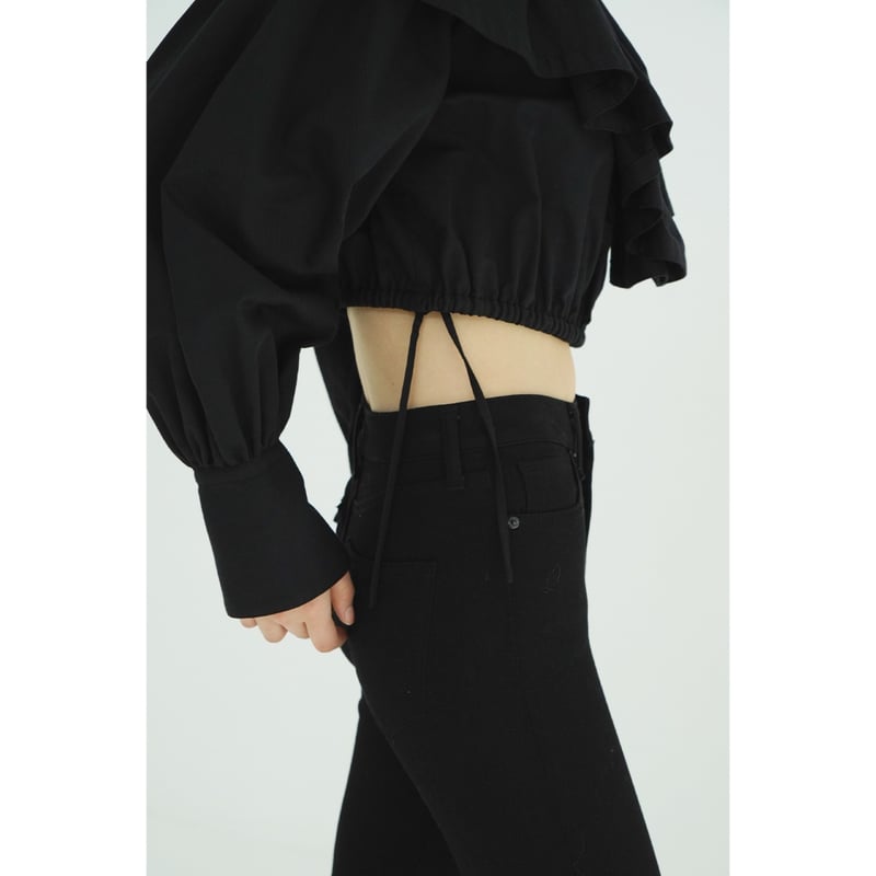 CLANE クラネ “FRILL COLLAR SHORT BLOUSE” フリルカラーショー