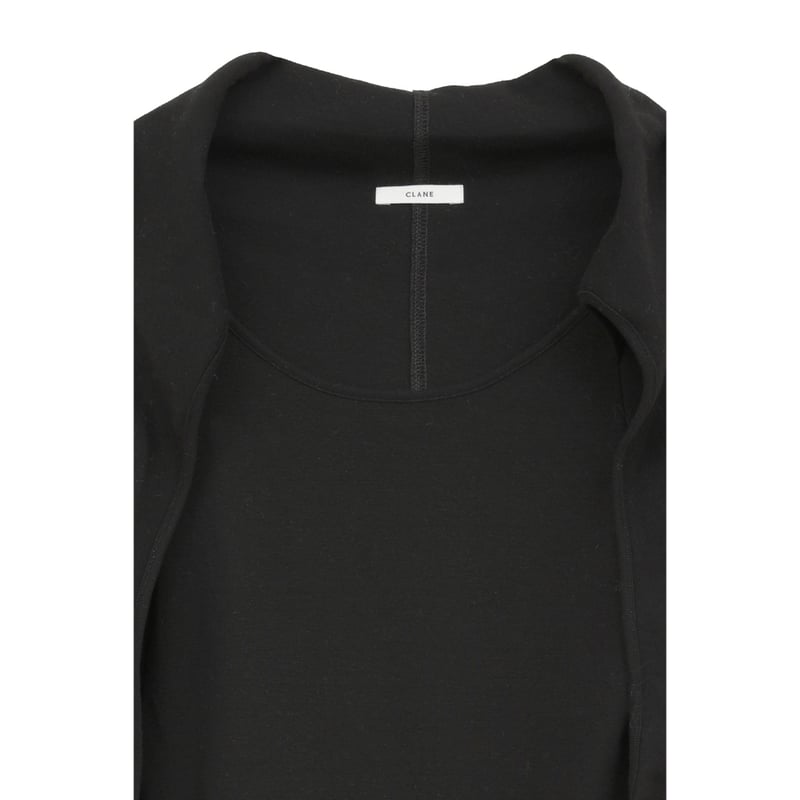 CLANE クラネ “BOW TIE HOODED CUT TOPS” ボウタイフーディーカッ