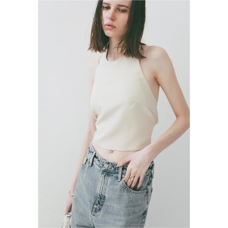 CLANE クラネ “ BACK RIBBON HALTER BUSTIER” バックリボンホルタービスチェ