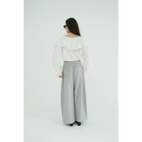 CLANE クラネ “FRILL COLLAR SHORT BLOUSE” フリルカラーショートブラウス