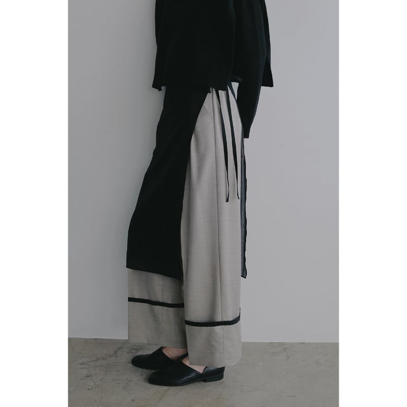 MANOFマノフ【新品】スリットレイヤードスカート ロングスカート MANOF マノフ “SKIRT LAYERED WIDE PANTS” スカートレイヤードワ