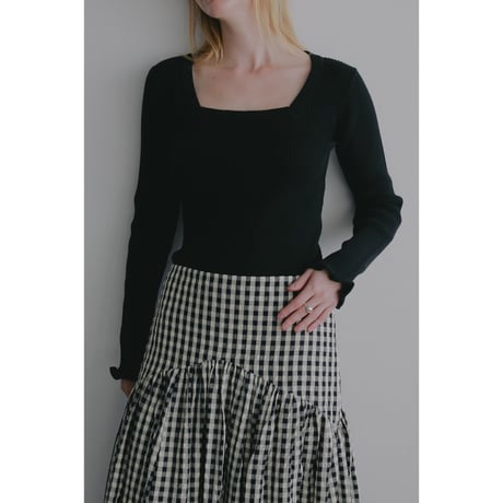 MANOF マノフ “SQUARE RIB KNIT TOPS” スクエアリブニットトップス