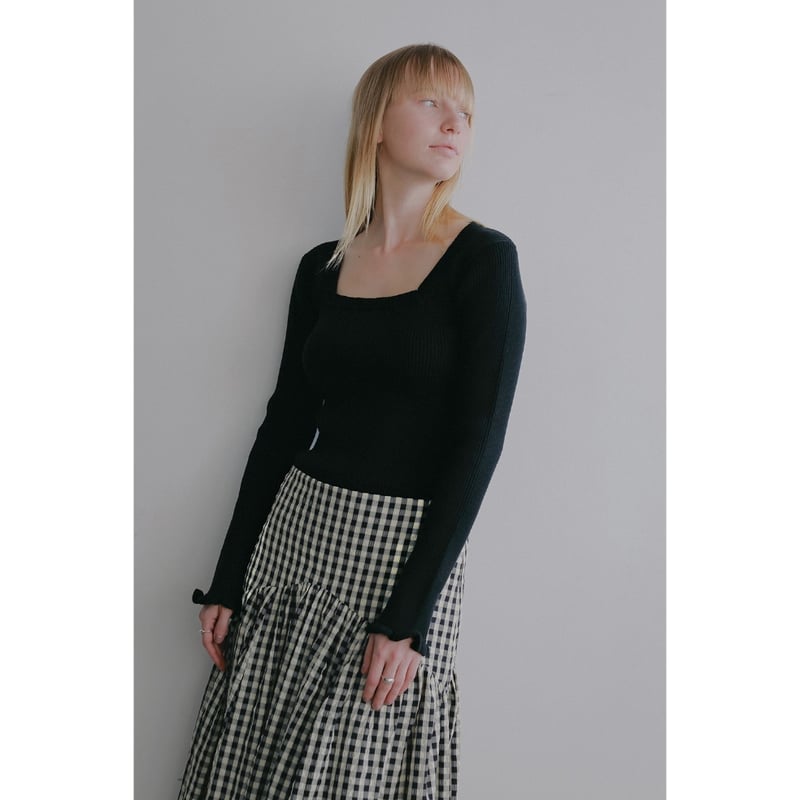 MANOF マノフ “SQUARE RIB KNIT TOPS” スクエアリブニットトップス