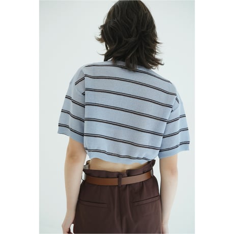 CLANE クラネ “SPONGY SHEER POLO KNIT TOPS” スポンジーシアーポロニットトップス