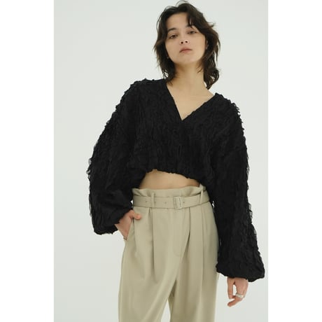 CLANE クラネ “TOPSTITCHED FRILL BOLERO” トップスティッチフリルボレロ