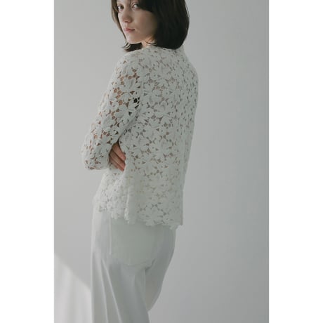 MANOF マノフ “COTTON LACE SHORT SHIRT” コットンレースショートシャツ
