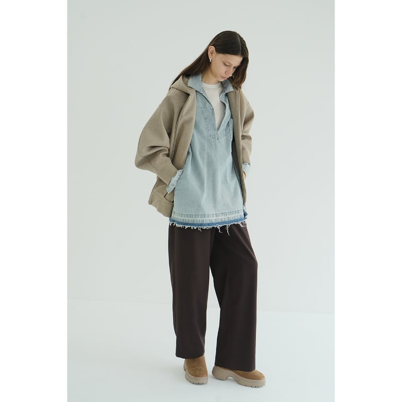 CLANE クラネ “DENIM OVER SKIPPER SHIRTS” デニムオーバースキ