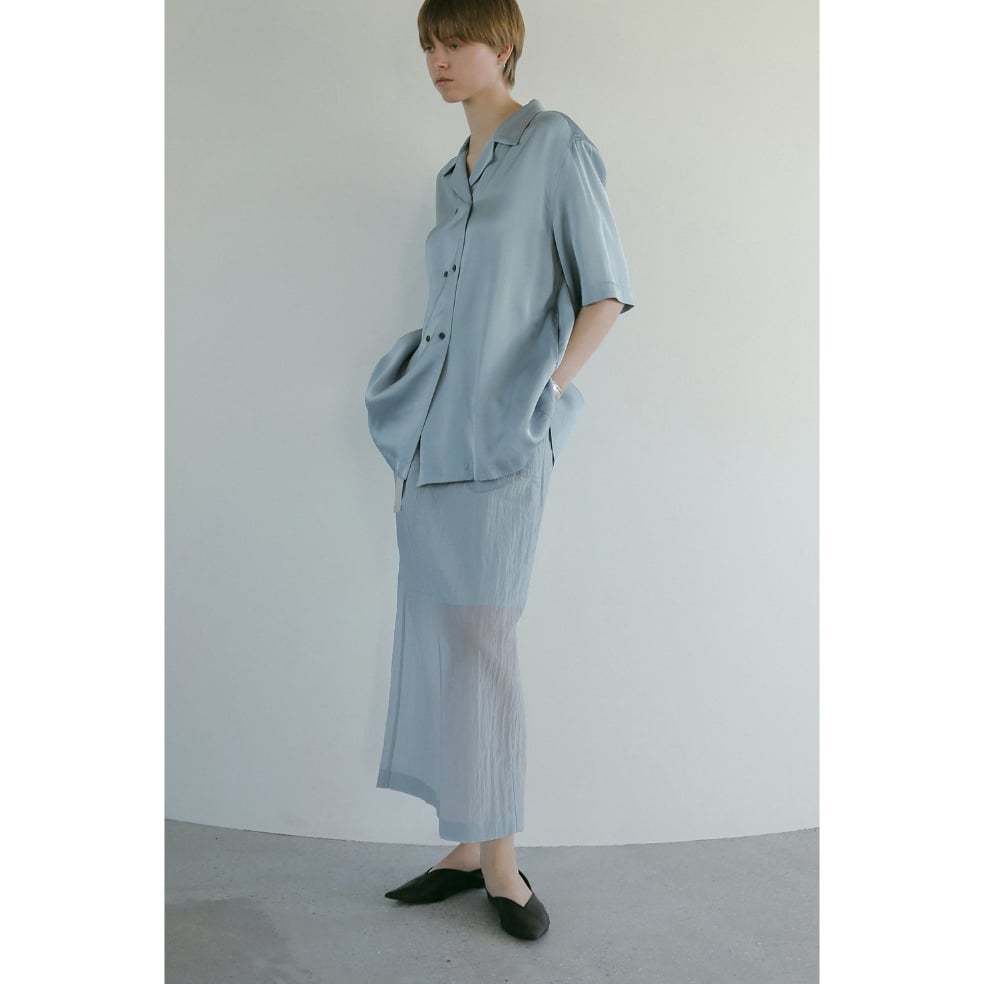 MANOF マノフ “SATIN OVER SHIRT” サテンオーバーシャツ | t / wo