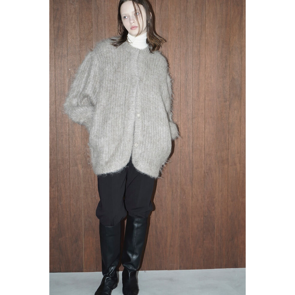 CLANE クラネ “COLOR MOHAIR SHAGGY CARDIGAN” カラーモヘヤ...