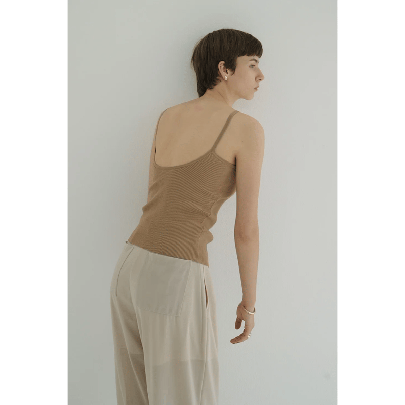 CLANE クラネ “BOAT NECK BACK OPEN KNIT TOPS” ボートネッ
