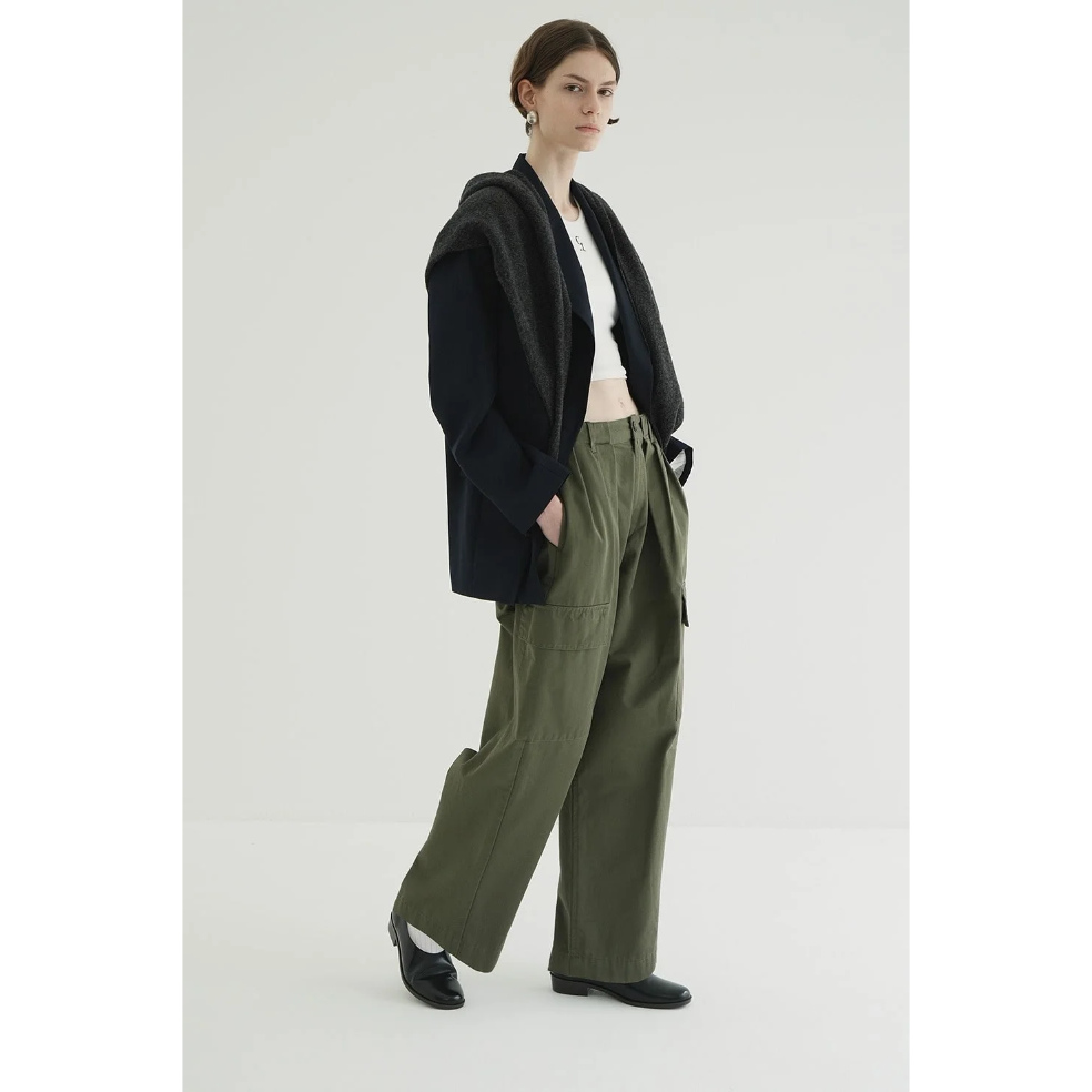 CLANE SEMI WIDE TUCK PANTS セミワイドタックパンツ CLANE/クラネ】SEMI WIDE TUCK PANTS/セミワイドタックパンツ