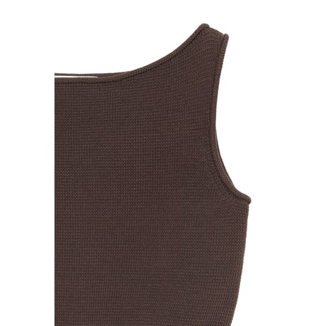 CLANE クラネ “BOAT NECK SHORT KNIT TANK TOPS” ボートネックショートニットタンクトップス