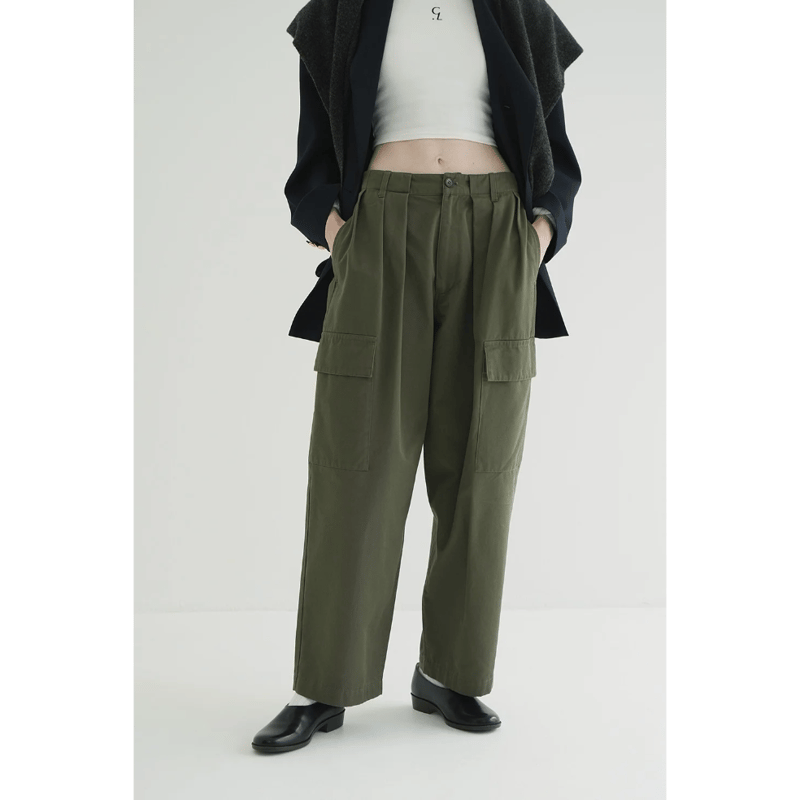 CLANE クラネ “WIDE TUCK WORK PANTS” ワイドタックワークパンツ