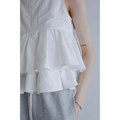 MANOF マノフ “SQUARE TIERED BLOUSE” スクエアティアードブラウス