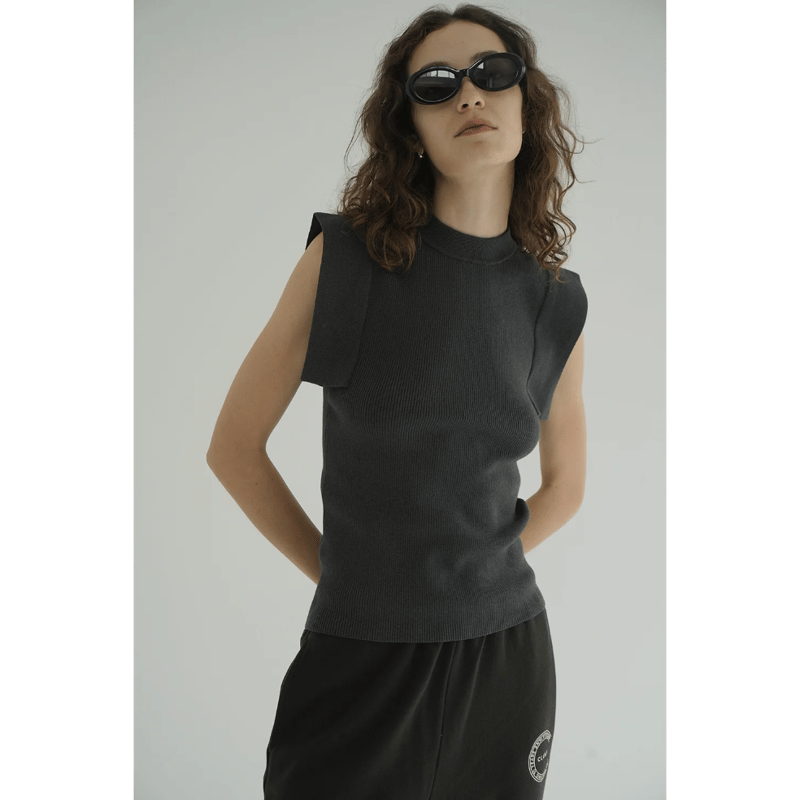 CLANE クラネ “ SQUARE SLEEVE KNIT TOPS” スクエアスリーブニッ