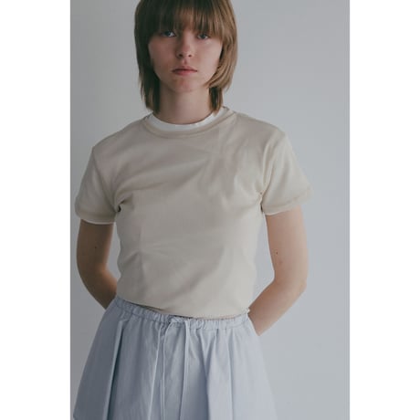 MANOF マノフ “BASIC TULLE T-SHIRT” ベーシックチュールTシャツ
