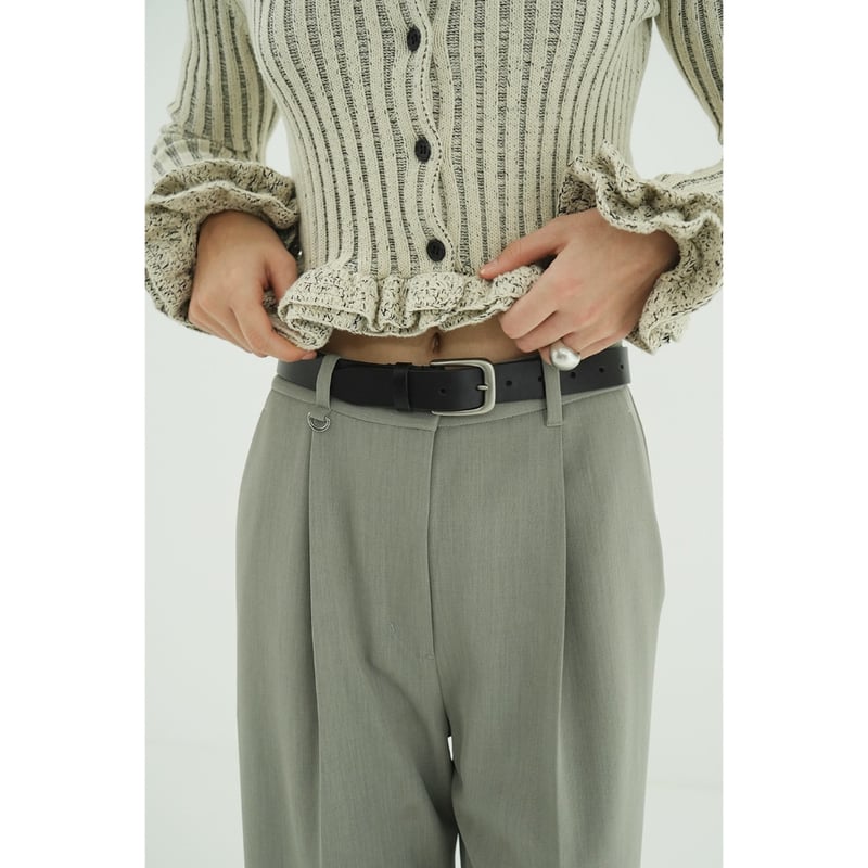 CLANE クラネ “W FACE SHORT FRILLED KNIT TOPS” ダブルフ