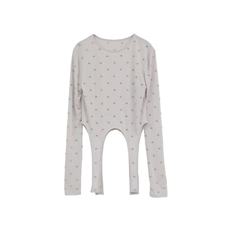 CLANE クラネ “STUDDED BIJOU SHEER TOPS” スタッズビジューシアートップス