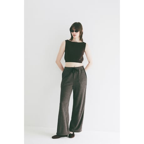 CLANE クラネ “BOAT NECK SHORT KNIT TANK TOPS” ボートネックショートニットタンクトップス