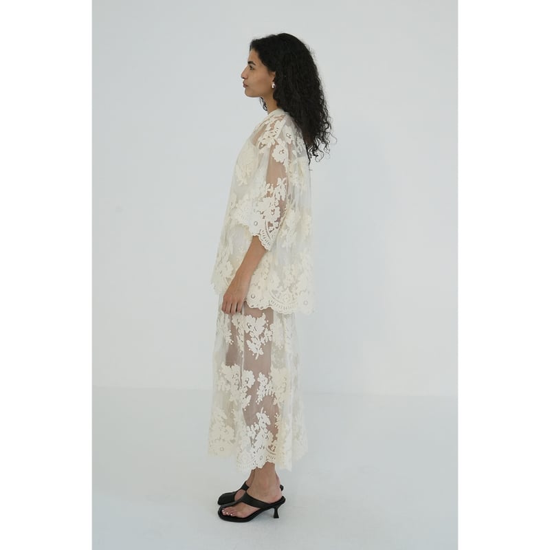 新品未使用タグ付き CLANE SHEER FLOWER LACE SHIRTS CLANE(クラネ) SHEER FLOWER LACE SHIRTS IVORY | サウス