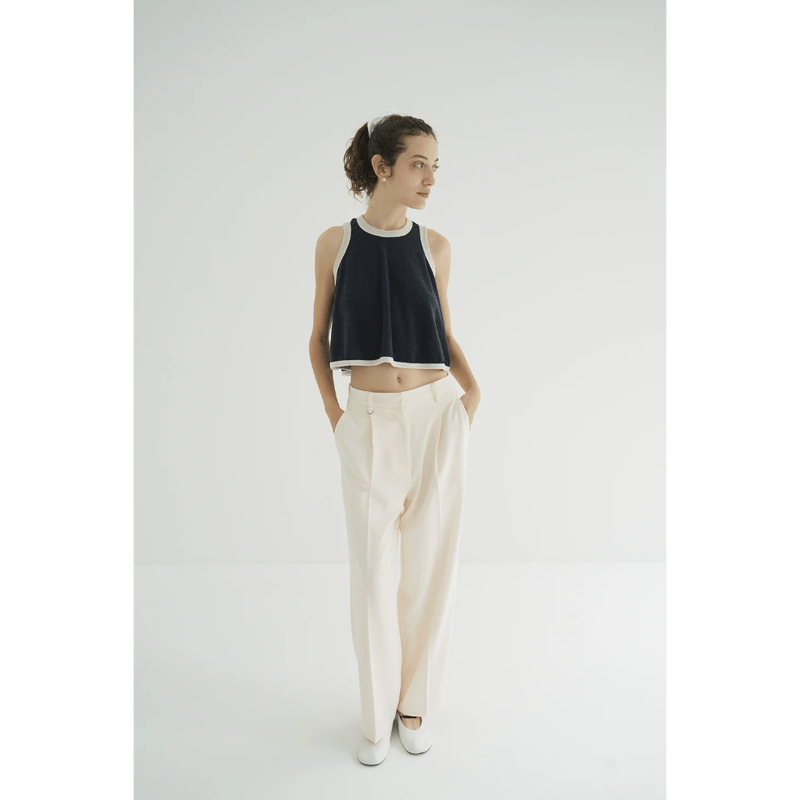 CLANE クラネ “PILE FLARE TANK TOPS” パイルフレアタンク