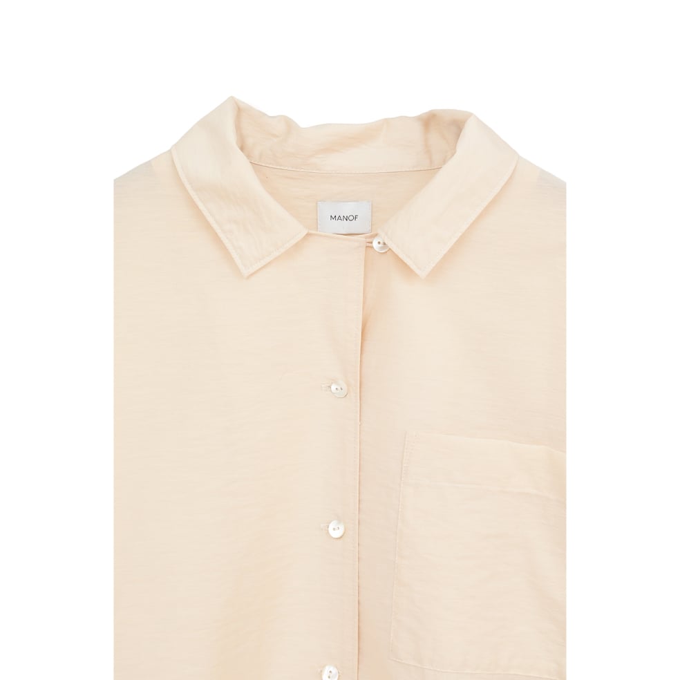 MANOF マノフ “BACK LAYERED SHEER SHIRT” バックレイヤードシア