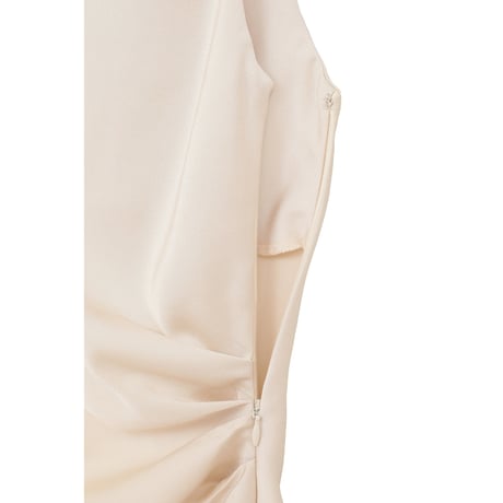 CLANE クラネ “SATIN DRAPE TOPS” サテンドレープトップス