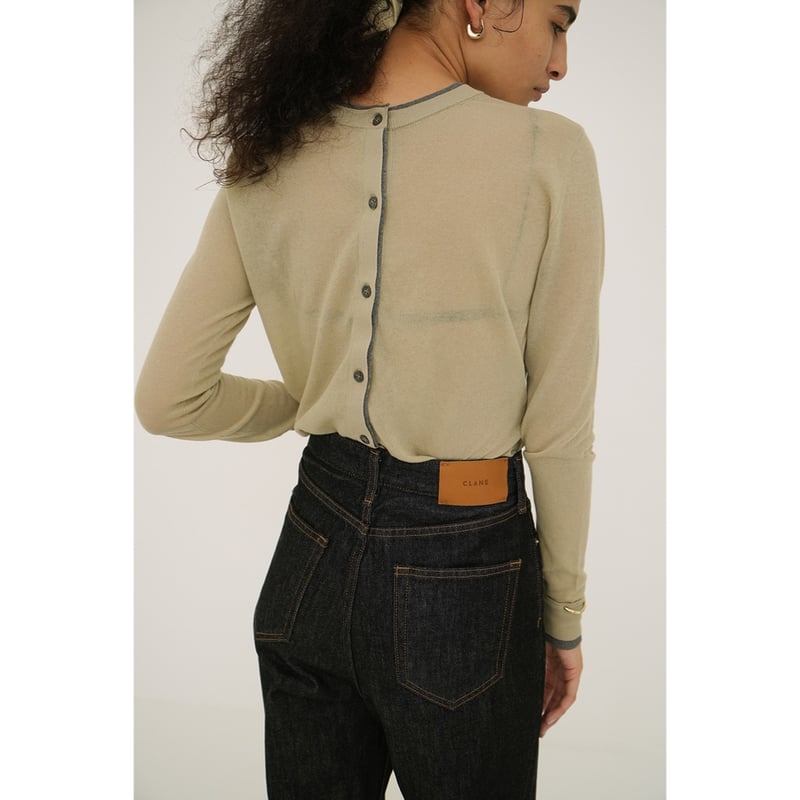 CLANE クラネ “W FACE BICOLOR SHEER CARDIGAN” ダブルフェ CLANE クラネ “W FACE BICOLOR SHEER CARDIGAN” ダブルフェ