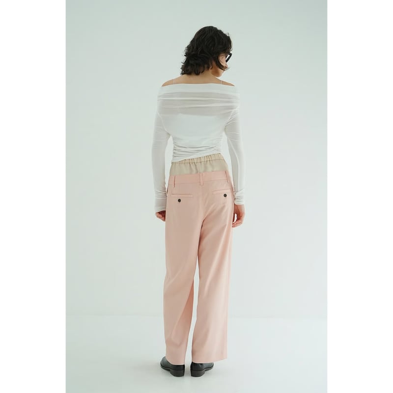 CLANE クラネ “DRAPED OFF SHOULDER SOFT CUT TOPS” ド