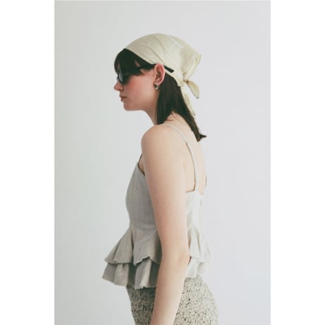 CLANE クラネ “BUBBLE PEPLUM CAMI TOPS” バブルペプラムキャミトップス