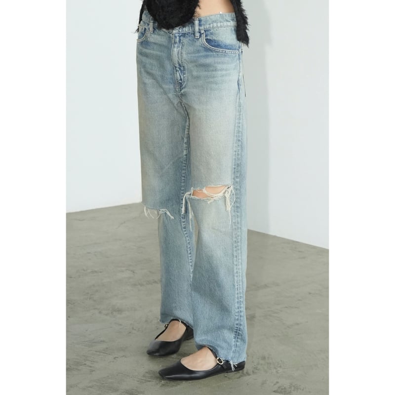 【新品未使用】CLANE CRASH DENIM PANTS clane CRASH DENIM PANTS クラネクラッシュデニム
