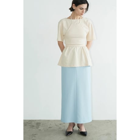 CLANE クラネ “RIB STRIPE STRAIGHT SKIRT” リブストライプストレートスカート