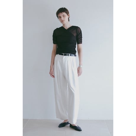 MANOF マノフ “CACHECOEUR TULLE TOPS” カシュクールチュールトップス