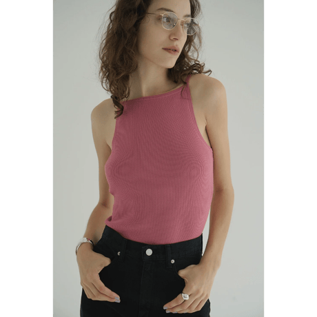 CLANE クラネ “BOAT NECK BACK OPEN KNIT TOPS” ボートネックバックオープンニットトップス