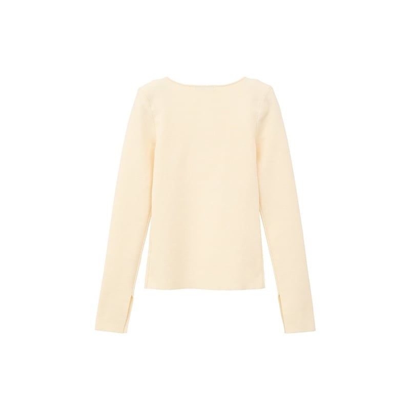 CLANE クラネ “SHOULDER PADS KNIT TOPS” ショルダーパッドニット