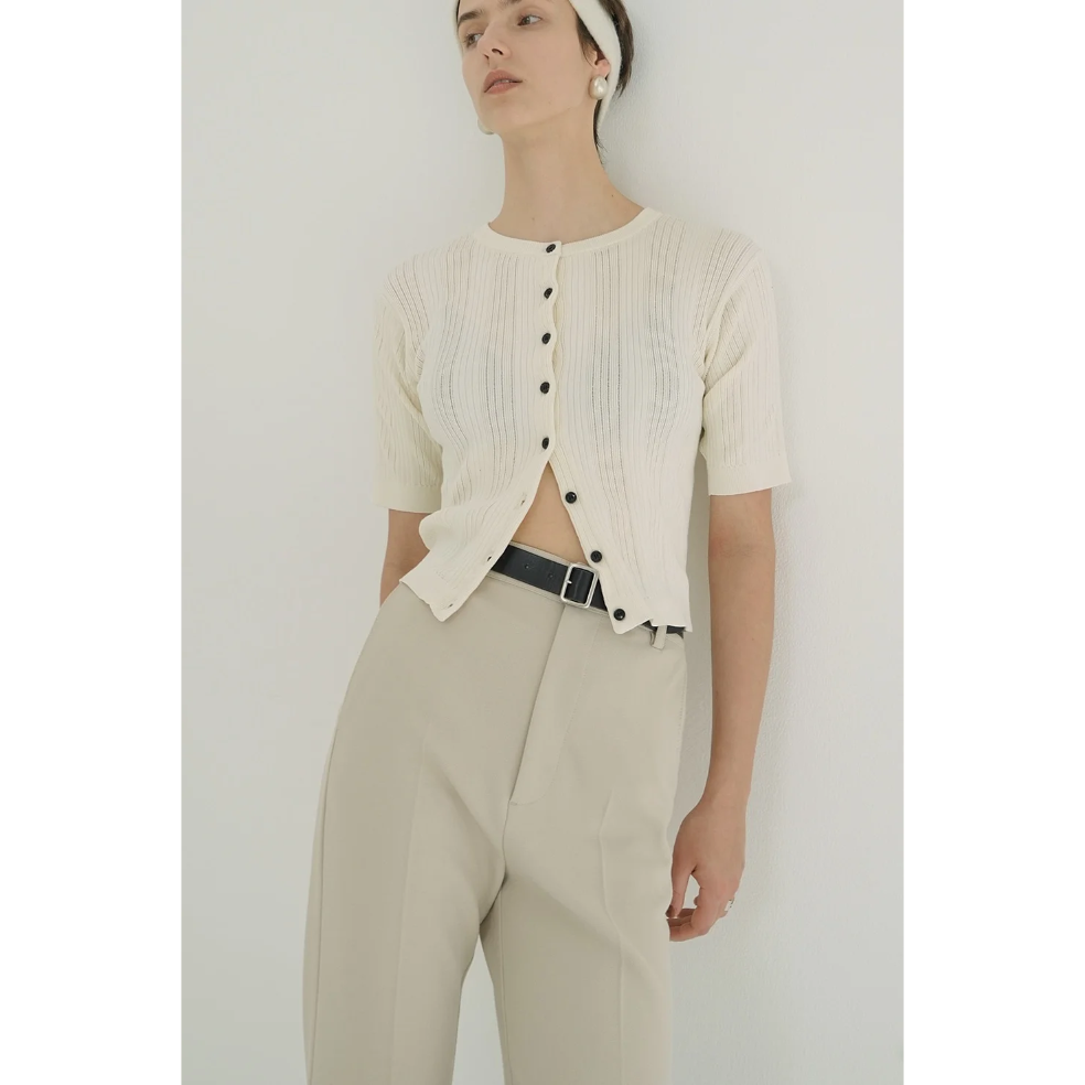 【週末セール】CLANE ダブルフェイスリブニットカーディガン CLANE クラネ “W FACE RIB KNIT CARDIGAN” ダブルフェイスニット