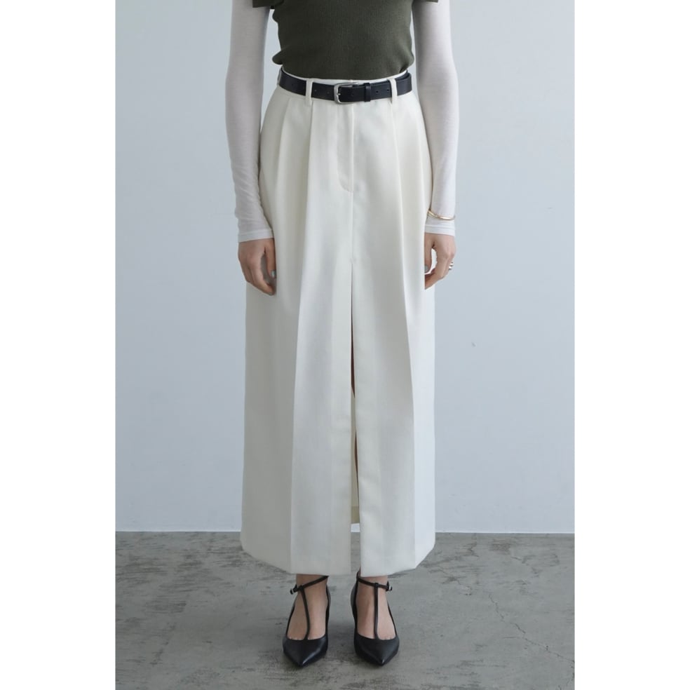 CLANE FRONT SLIT TUCK SKIRT ブラック　１ クラネ CLANE FRONT SLIT TUCK SKIRT （BLACK） - ファッション