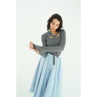 CLANE クラネ “SHEER RIB RIBBON KINT TOPS” シアーリブリボンニットトップス