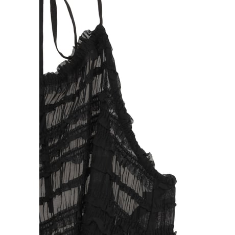 MANOF マノフ “SHIRRING HALTER NECK TOPS” シャーリングホルターネックトップス