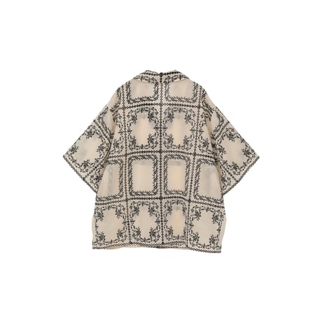 CLANE クラネ “EMBROIDERY LACE BOX SHIRTS” エンブロイダリーレースボックスシャツ