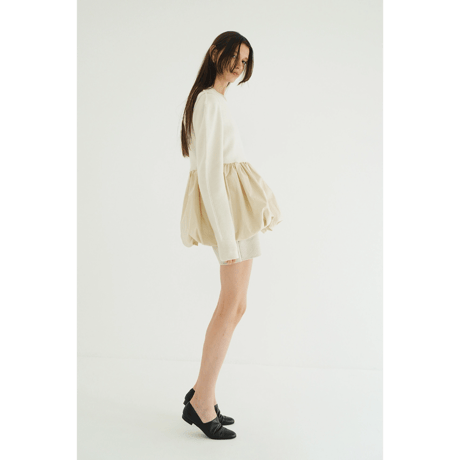 CLANE クラネ “DOCKING POWERSHOULDER KNIT TOPS” ドッキングパワーショルダーニットトップス