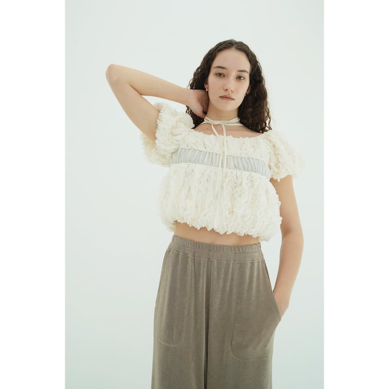 トップス CLANE W FACE TOPSTITCHED FRILL TOPS CLANE W FACE TOPSTITCHED FRILL TOPS（シャツ/ブラウス）｜CLANE