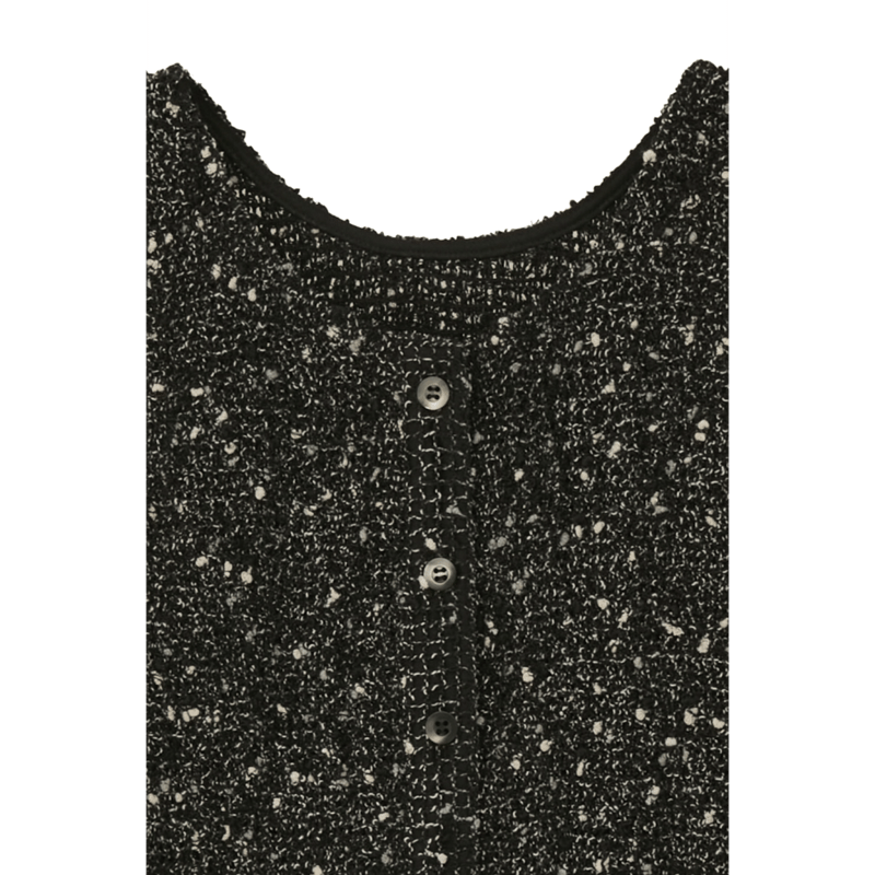 CLANE クラネ “W FACE MIX MESH GATHER N/S TOPS” ダブル