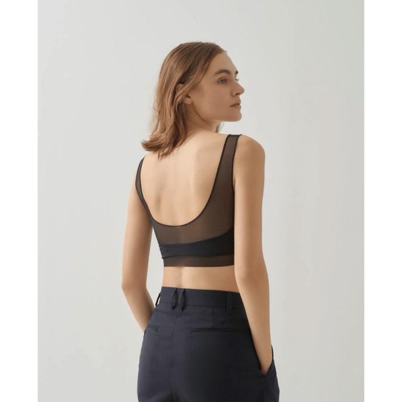 ⭐mik　NICE NICE MOMENT /メッシュブラ/ブラウン MESH BRA TANK – NICENICE MOMENT