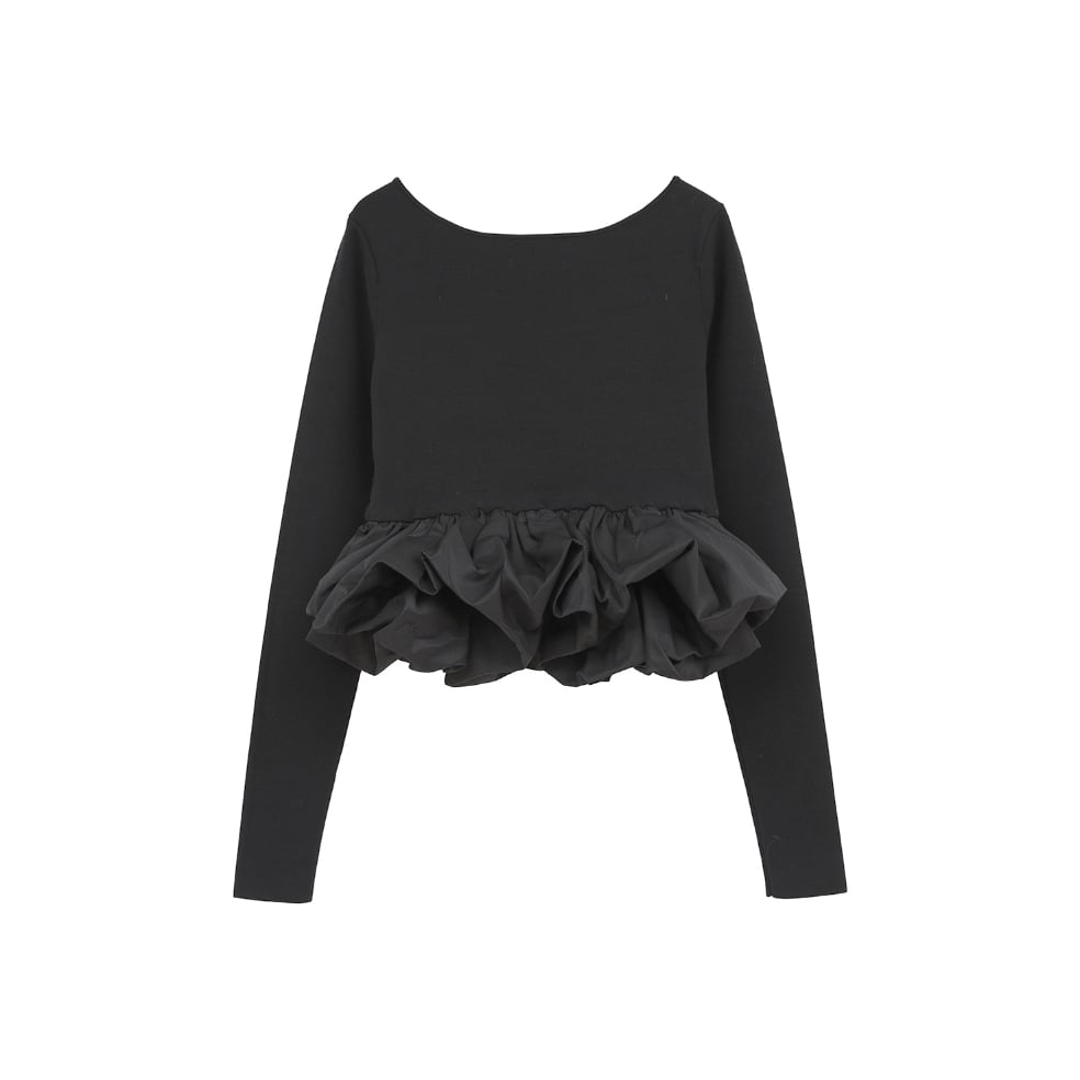 CLANE クラネ “W BALLOON SHORT KNIT TOPS” ダブルバルーンショ