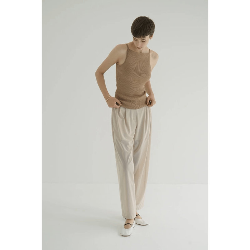 CLANE クラネ “BOAT NECK BACK OPEN KNIT TOPS” ボートネッ