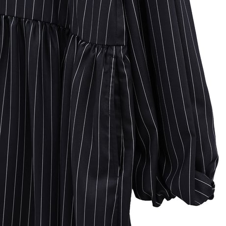 MANOF マノフ “PINSTRIPE GATHER ONE PIECE” ピンストライプギャザーワンピース