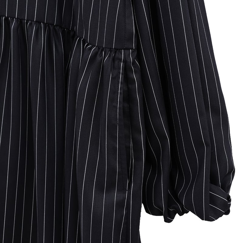 MANOF PINSTRIPE GATHER ONE PIECEマノフ24AW MANOF マノフ “PINSTRIPE GATHER ONE PIECE” ピンストライプギ